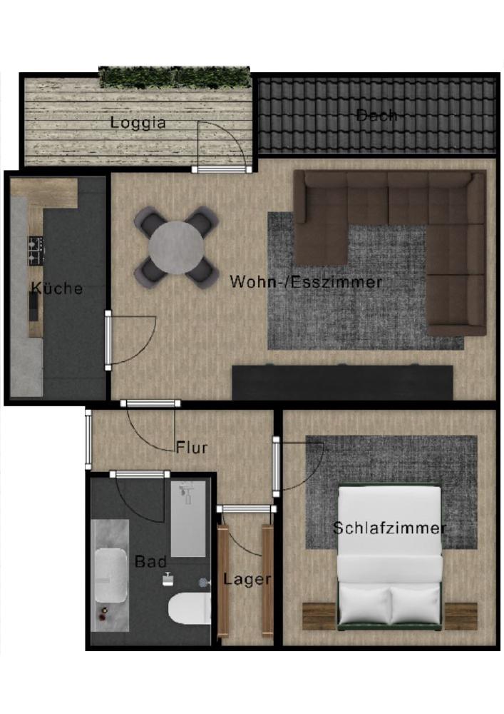 Grundriss der ETW Nr. 8